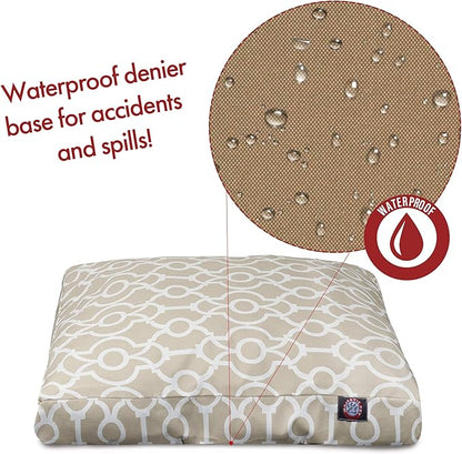 Majestic Pet Athens Sand Medium Rectangle Pet Bed