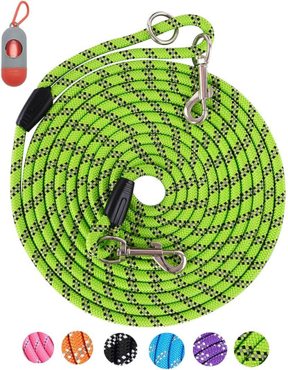 Long Dog Leash for Dog Training 16FT/30FT/50FT/100FT 20FT Green