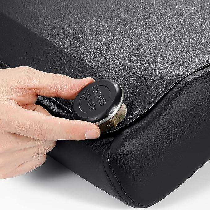 Senneny Black Faux Leather Dog Stairs 150 lbs, 4 Step