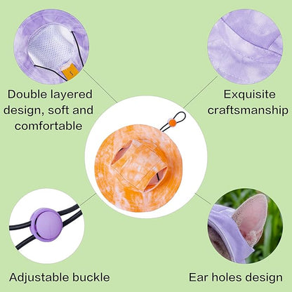 Pet hat with Ear Holes Sunscreen Baseball Cap Suitable for Small and Medium-Sized Dogs Outdoor Climbing hat in Summer Pet Products (Small