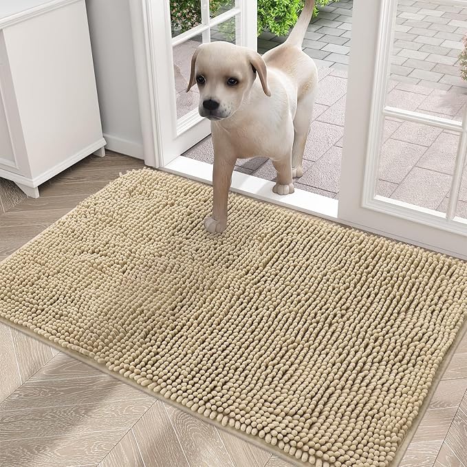 OLANLY Dog Door Mat for Muddy Paws 36x24