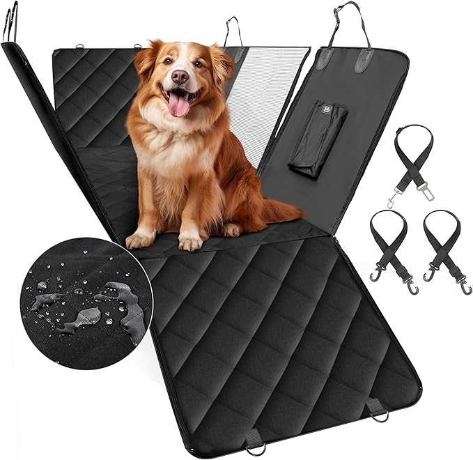 HealSmart Dog Car Seat Cover for Back Seat