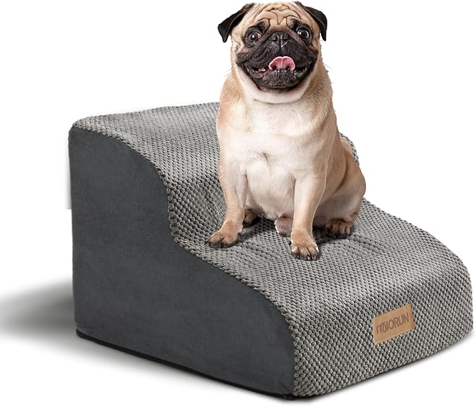 High-Density Foam Dog Stairs for Small Dogs 2-Step Pet 12''