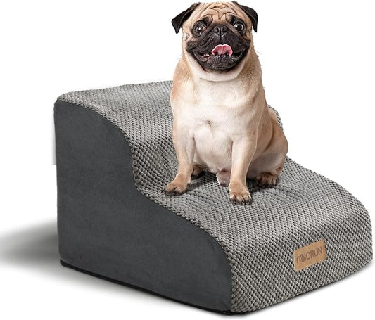 High-Density Foam Dog Stairs for Small Dogs 2-Step Pet 12''
