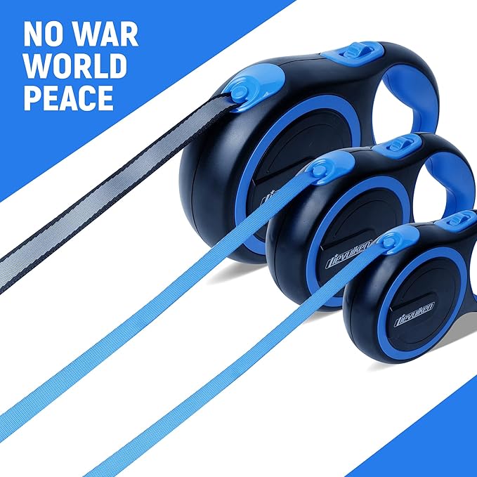 10 FT Retractable Dog Leash with No Tangle for Dog up to 33lbs