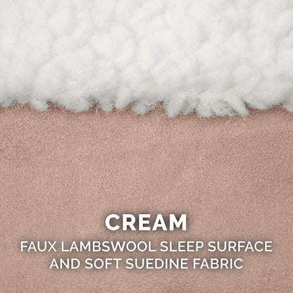 Furhaven 44" Round Memory Foam Dog Bed for Large Dogs w/ Removable Washable Cover 80 lbs 44-inch