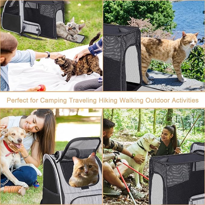 Cat Carrier Backpacks Expandable Cat Backpacks for Carrying Cats Up to 20 Lb