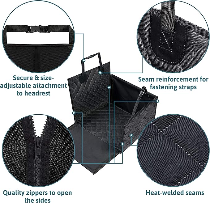 Dog car seat for The Back Seat – 23.7'' x 20.9'' x 13.8'' –