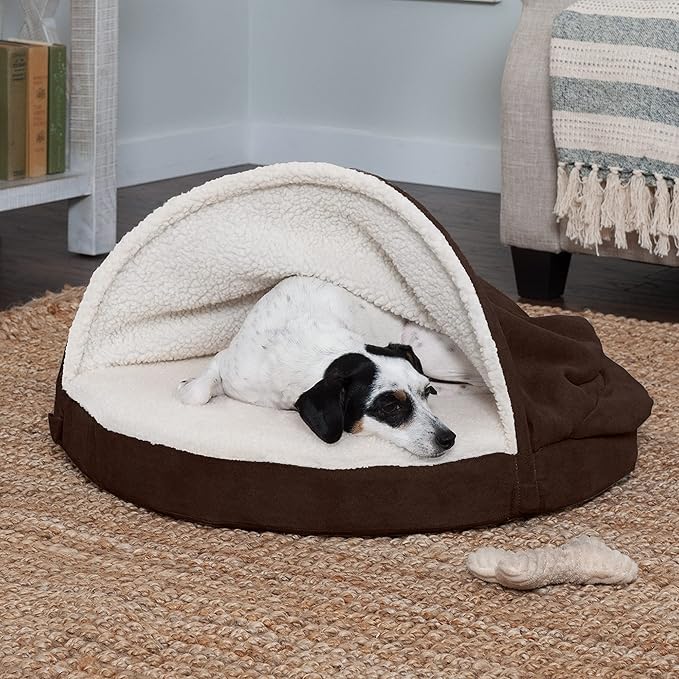 Furhaven 26" Round Orthopedic Dog Bed for Medium/Small Dogs w/ Removable Washable Cover 30 lbs 26-inch