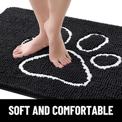 smiry Dog Door Mat for Muddy Paws (24x16 Inches,