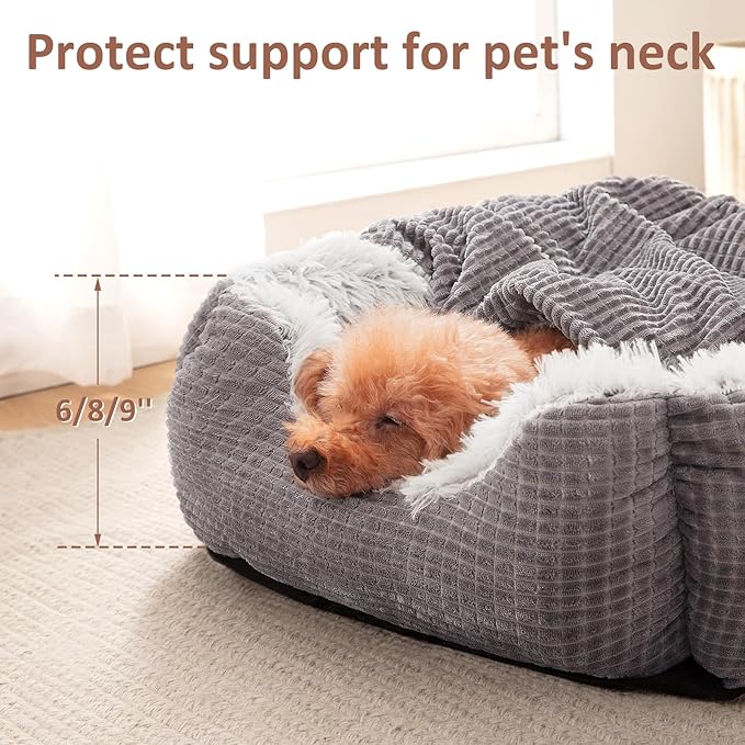 MIXJOY Dog Beds for Large Medium Small Dogs (35 inches,