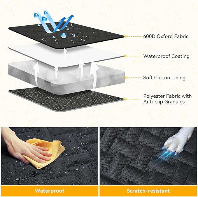 Premium Dog Back Seat and Door Cover for Sedans SUV