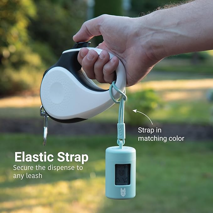 SVD.PET 2-Pack Retractable Waste Bag Dispensers with 60 Large Waste Bags and 2 Waste Bag Holders