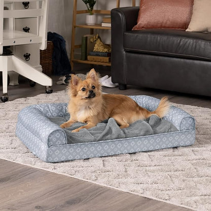 Furhaven Cozy Orthopedic Dog Bed for Medium/Small Dogs w/ Removable Bolsters & Washable Cover 35 lbs