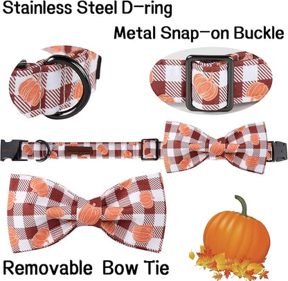 Unique Style Paws Cotton Dog Collar with Bow