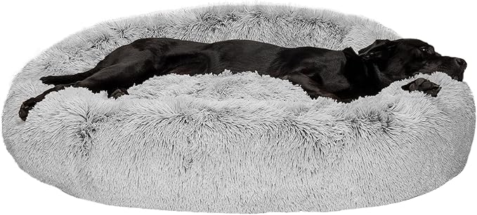 Furhaven 45" Round Calming Donut Dog Bed for Large Dogs 90 lbs 45.0"x45.0"x9.0"