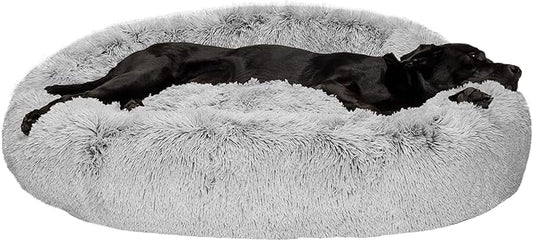 Furhaven 45" Round Calming Donut Dog Bed for Large Dogs 90 lbs 45.0"x45.0"x9.0"