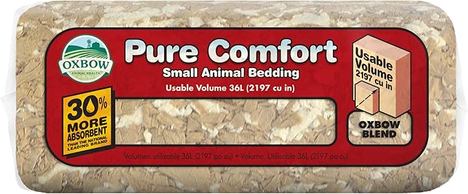 Oxbow Pure Comfort Small Animal Bedding - Odor & Moisture Absorbent, Dust-Free Bedding for Small Animals, Blend, 36 Liter Bag