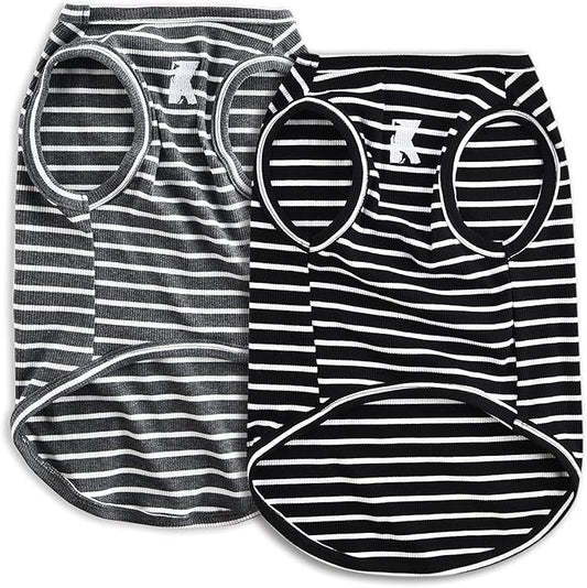 Koneseve Dog Shirt Vest Lightweight Stretchy Dog T-Shirts 2 Pack 2XL ]