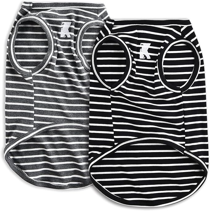 Koneseve Dog Shirt Vest Lightweight Stretchy Dog T-Shirts 2 Pack 5XL ]