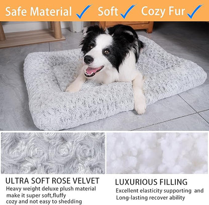 Dog Beds Crate Pad for Medium (47"x29"Grey)