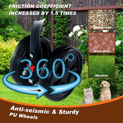 Pet Stroller 3 in 1 Folding Lightweight Dog Stroller with Detachable Carrier & Storage Basket 4 Wheels