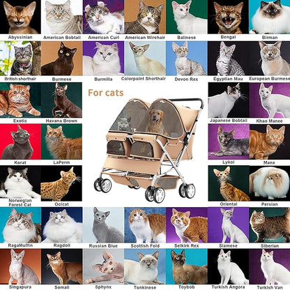 Double Pet Stroller 2 Dogs