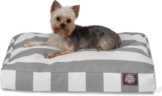 Majestic Pet Rectangle Small Dog Bed Washable – Non Slip Comfy Pet Bed – Dog Crate Bed with Removable Washable Cover – Dog Kennel Bed for Sleeping 27x20x4 Inch