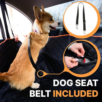 Dog Car Seat Cover for Back Seat with Mesh Window