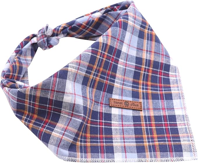 Lionet Paws Dog Bandana Washable Cotton Handkerchief Scarf