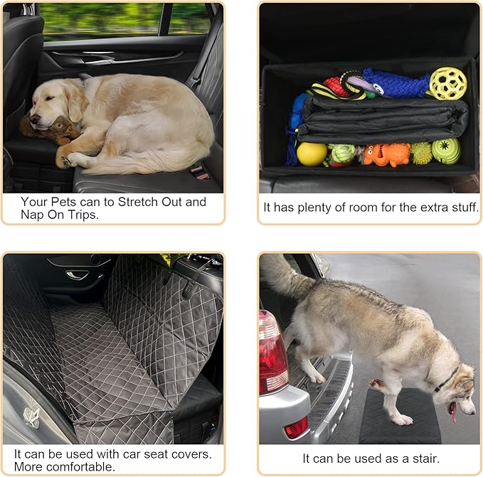 LIONROGE Car Back Seat Extender for Large Dogs up to 200lbs