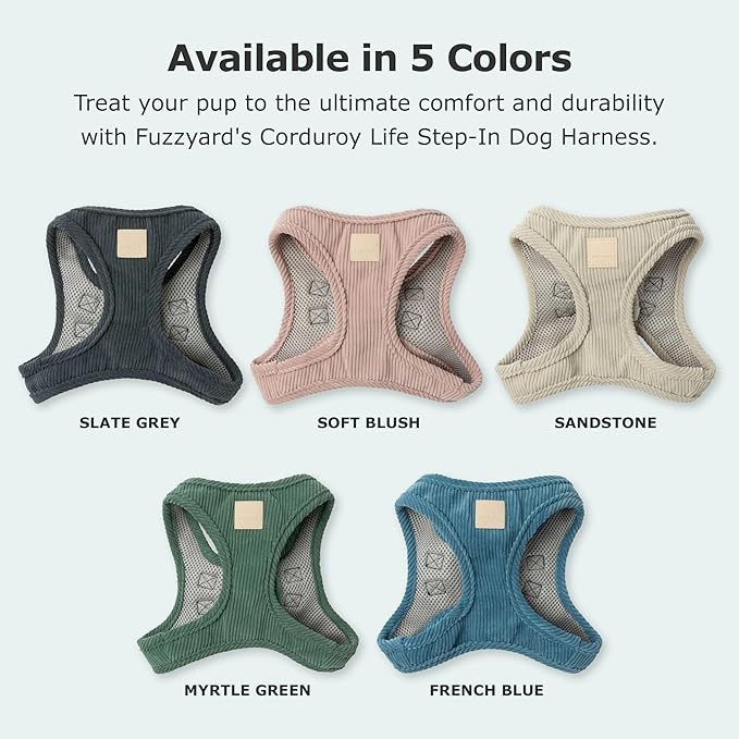 FuzzYard Life Corduroy Step in Dog Harness