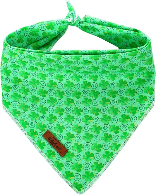 St.Patrick's Day Dog Bandanas Boy Girl Green Clover