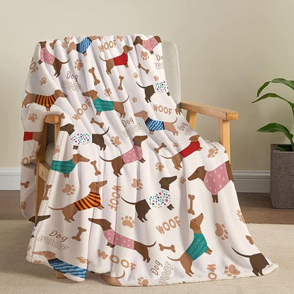 Dachshund Dogs Blanket Gifts for Pet Dog Lovers Girls Boys 120x90 in