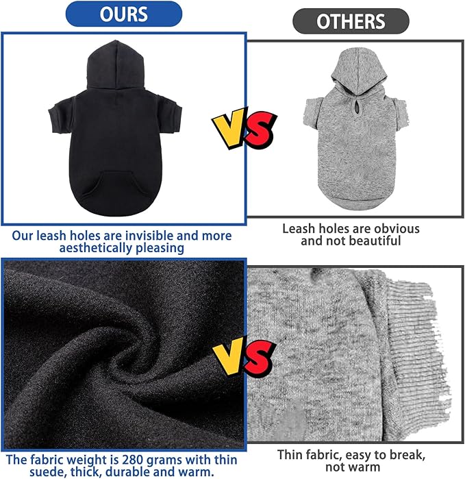 SCENEREAL Dog Hoodie Sweaters for Small Medium Large Size Dogs