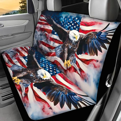 AFPANQZ American Flag Eagle Car Rear Seat Cover