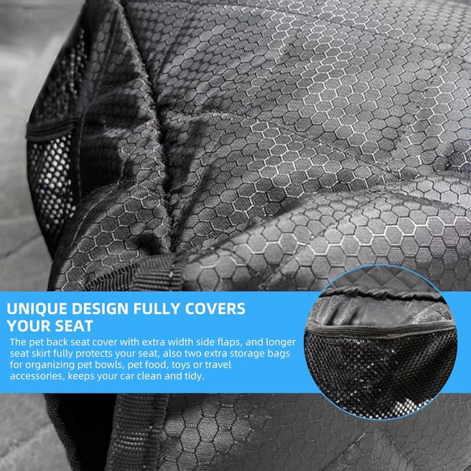 Dog Back Seat Cover Protector for SUV Trucks Cars Protector(Black3)