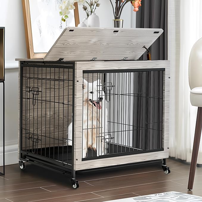 NicBex Dog Crate Furniture 38.3" L