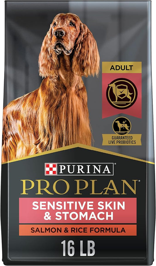 Purina Pro Plan Sensitive Skin and Stomach Dog Food Salmon and Rice Formula - 16 lb. Bag