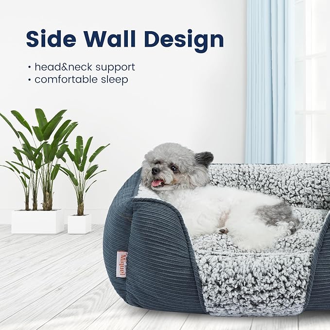 Miguel Washable Cat Beds for Indoor Cats with Removable Cushion 18 Inch