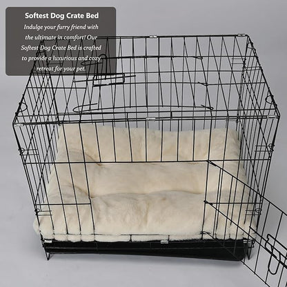 Dog Beds for Crates 30x19 Washable for Medium Size Dogs Soft 30 inch Crate Pad for Kennel or Cage with Anti-Slip Bottom Sleeping Mat Ideal for Dog Crates
