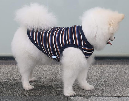 Striped Teacup Pet Dog T-Shirts 100% Cotton