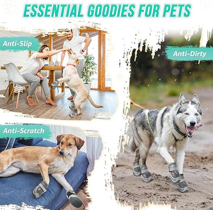 Lukovee Dog Shoes for Large Small Medium Dogs 8)