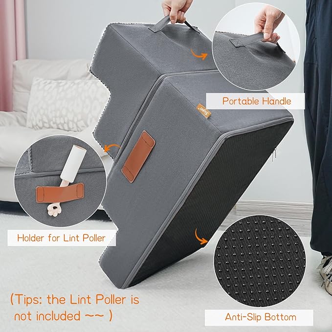 Supet Tall Dog Stairs for Small Medium Large Dogs to Get on Bed
