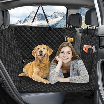 Back Seat Extender for Dogs,Large Space, Dog Car Seat Cover Hard Bottom Holds 400lbs, Sturdy Backseat Extender for Dogs, Waterproof Dog Hammock for Car Dog Car Bed for Car, SUV, Truck