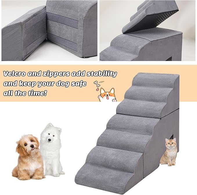 32 Inches Dog Stairs& Steps for High Beds 30D Density