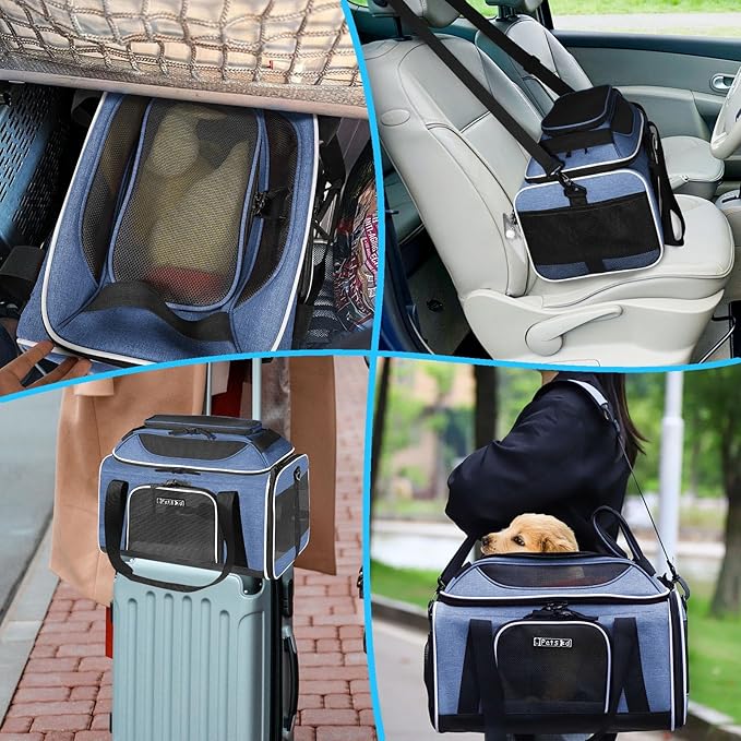 Petskd Top-Expandable Pet Carrier 17x11x9.5 Inches Alaska Airline Approved