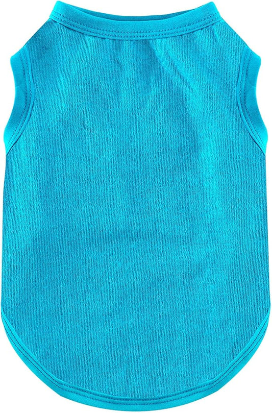 Dog Shirt Vest Clothes for Small Dogs Boy Girl Summer Solid Stretchy Puppy T-Shirts Soft Cool Breathable Lightweight Dog Sweatshirt Pet Cat Outfit