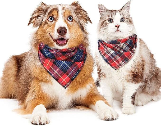 Christmas Dog Bandanas 6 Pieces Style,16.1 Inch)