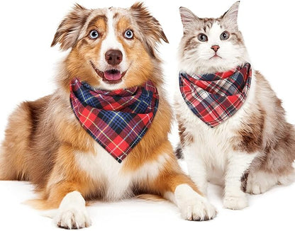 Christmas Dog Bandanas 6 Pieces Style,16.1 Inch)